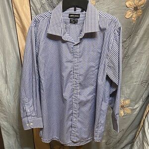 Alberto cardinali Men's Casual Checkered Shirt - Blue